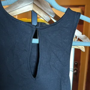 NWT A New Day Black High Neck Midi Slip Dress Size Small thumbnail 9