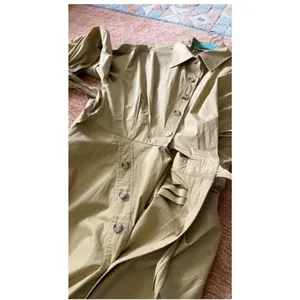 Inspired Designer Poplin Shirt Dress Beige Sizes M & L Brand New thumbnail 5