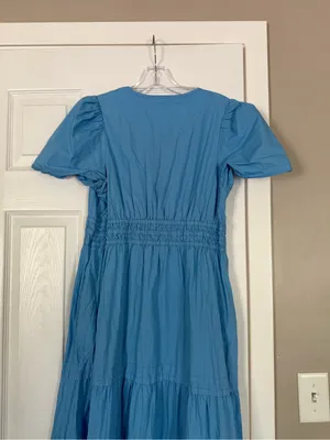 Quince Aqua Blue Long Maxi Dress Summer thumbnail 10