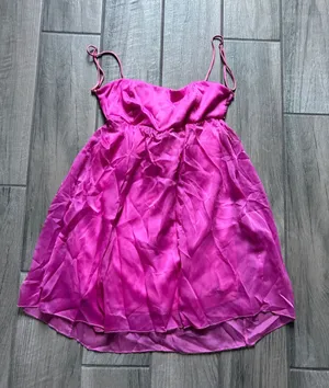 Lucy in the Sky Hot Pink Spaghetti-Strap Mini Dress thumbnail 1