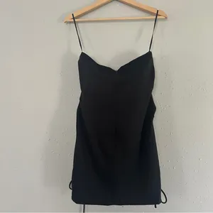 NWT Princess Polly Black Lace-Up Strapless Mini Dress Going Out Party Formal LBD thumbnail 6
