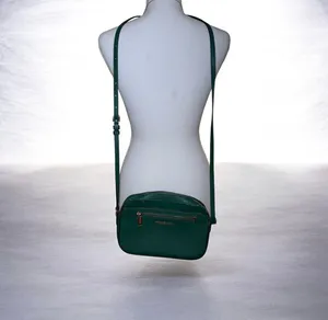 Michael Kors Jet‎ Set Large Saffiano Leather Crossbody Bag in Green thumbnail 4