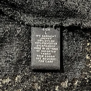 Dressbarn Collection Elegant Black Lace Sequin Cropped Jacket - Size Large thumbnail 9