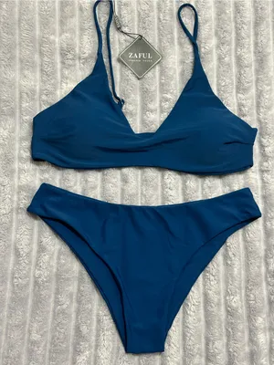 Zaful Women's Deep Teal Two-Piece Bikini Set thumbnail 1