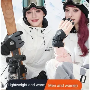 Winter Insulated Touchscreen Windproof Purple Ski Gloves OS Fleece Lined Women's thumbnail 6