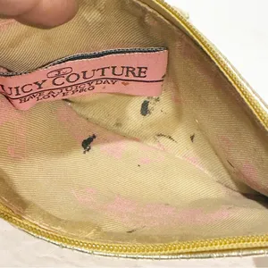 Juicy Couture Y2K‎ Pink Gold preppy royalty Wristlet Wallet Clutch thumbnail 4
