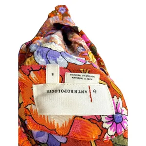 By Anthropologie Vale Maxi Shirtdress Belt Floral Rust Brown Orange Boho Kimono‎ thumbnail 8