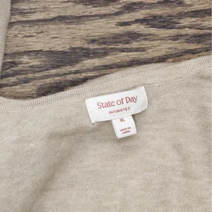 NWT State Of Day Womens 2-Pc. Sweater Knit Lounge Set Toasted Peanut Brown XL thumbnail 6