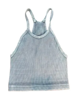 Intimately Free People Lilac Ribbed Seamless Halter Crop Top Bralette Size Small thumbnail 1