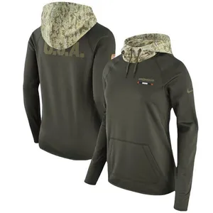 Nike Dri-Fit Denver Broncos Hoodie Women 2XL Green Salute Service Camo NFL 2018 thumbnail 1