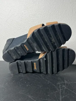 Sorel Joanie Lace Up Wrap Wedge Sandal in Black Tan Size 9 thumbnail 7
