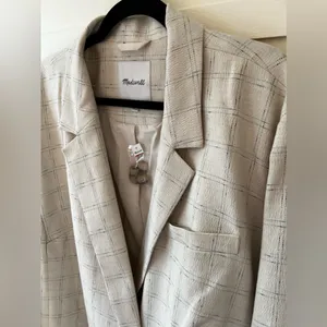 Madewell Women’s NWT Plus‎ Caldwell Double-Breasted Blazer Ghent Plaid Size 4X thumbnail 3
