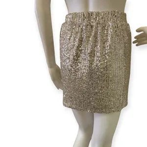 love on a hanger Sparkling Gold Sequin Mini Skirt thumbnail 2