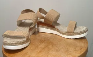 Summer comfortable women's shoes.Size 8. $20. Tan thumbnail 1
