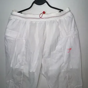 Gymshark Women's White Nylon Jogger Pants M Activewear Lightweight Pockets thumbnail 9