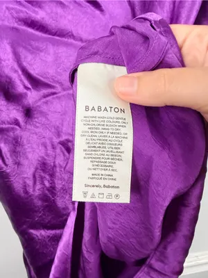 New Aritzia Babaton model dress in ube purple size large thumbnail 6