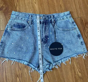 White fox bring the vibe denim shorts NWT thumbnail 13