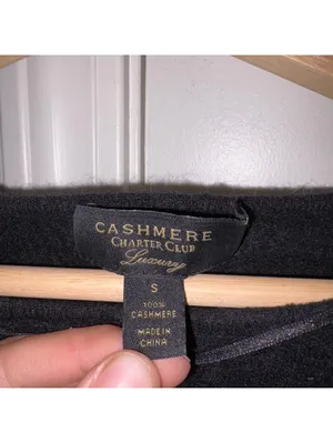 Cashmere Charter Club Luxury $199 100% Cashmere Woman’s S black cashmere sweater thumbnail 5