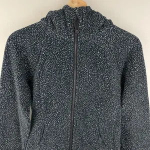 Night View Black White Polka Dot Athletic Workout Scuba Hoodie NEW thumbnail 4