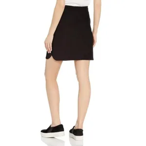 Daily Ritual Terry Cotton and Modal Drawstring Skirt Womens XS Black Mini Casual thumbnail 2