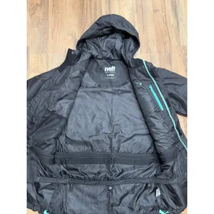 Neff Outerwear Snowboard Ski Jacket Large Black Blue Hooded Unisex Y2K thumbnail 6