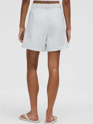 Lululemon LuluLinen High-Rise‎ Short 6" size 26 color is ocean air thumbnail 2