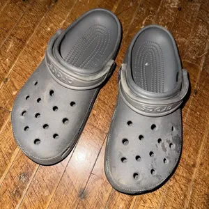 Crocs gray rubber arch support 7/9 ortho nursing clogs thumbnail 1