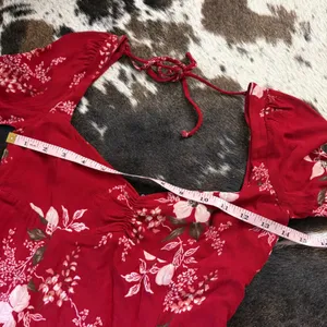 REFORMATION Red‎ Floral Mabille Midi Dress Size 2 thumbnail 9