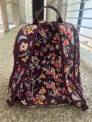 Vera Bradley Campus Backpack Maroon Floral thumbnail 3