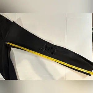 Forever 21 Distressed Knee High Rise Skinny Jeans Black Size 28‎ NWT thumbnail 5