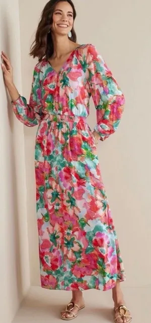 Soft Surroundings Women's Evalina Printed Maxi Dress Sz M‎ thumbnail 1