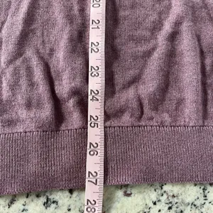 J. Jill Womens V-Neck Pullover‎ Sweater Plum Purple Heathered Cotton Blend 2X thumbnail 6