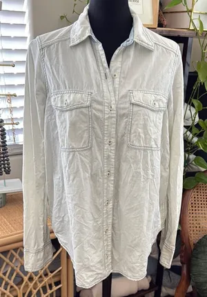 Free People Bandana Bandit Long Sleeve Button Up Boho Celestial Paisley Shirt thumbnail 1