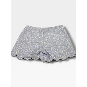 Lilly Pulitzer Buttercup Crew Blue Floral Eyelet Scallop Shorts Size 2 thumbnail 4