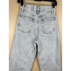 Abercrombie & Fitch Ultra High Rise Crop Wide Leg Jeans Women’s 0R/25 Frayed Hem thumbnail 8