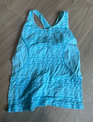 Zella Aqua Blue Racerback Tank Top thumbnail 1