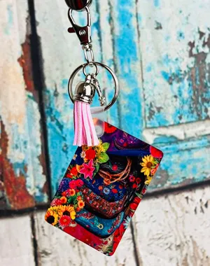 Handmade Cowgirl Boots Keychain Purse Backpack Clip Accessory With Tassel thumbnail 1