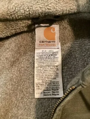 Carhartt Womens Sierra Jacket Sz M Sherpa Lining Olive Moss Vintage thumbnail 6