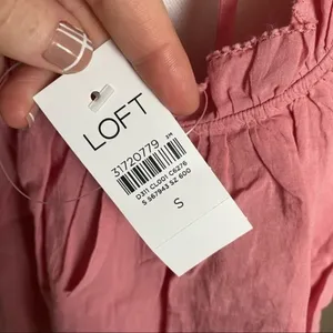 Loft • NWT Sea Shell Pink Tie Back Cami Tank Top thumbnail 3