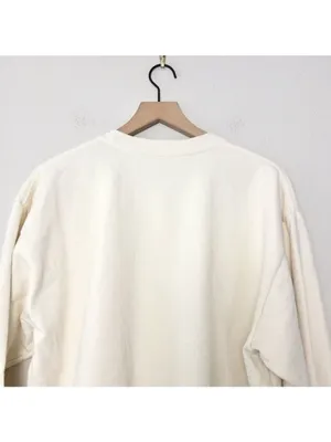 NEW Sporty & Rich Fitness Group Crewneck Sweatshirt M Off White Fleece Oversized thumbnail 12