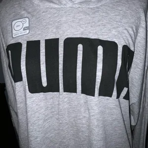 Puma Dry Cell Lightweight Gray Hoodie Black Logo Large NWT thumbnail 5