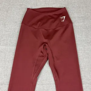 Gymshark‎ Leggings Womens XS Red Ankle Skinny Elastic Waist Yoga Gym Training thumbnail 1