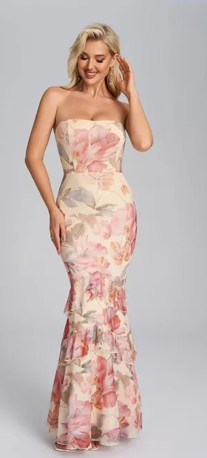 Floral Maxi Dress Multiple Size XS thumbnail 1