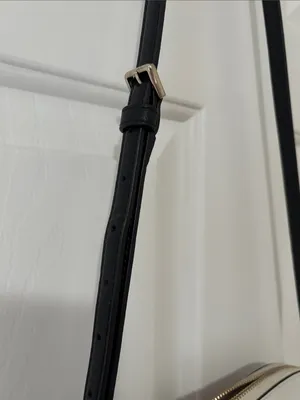 kate spade Two-Tone Dome Crossbody in White, Taupe & Black thumbnail 8