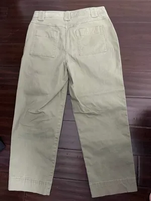 Brooks Brothers Women’s Cargo Cropped Wide Leg Pants in Khaki Green Size 8 thumbnail 4