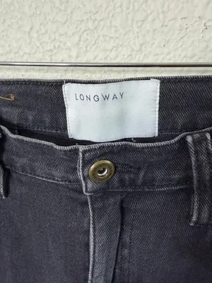 Longway Sunrise Jean Wide Leg Charcoal Black Womens Size 26 thumbnail 3
