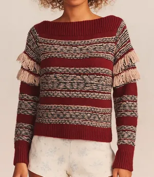 LoveShackFancy Baby Alpaca Striped Sweater thumbnail 1