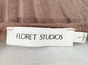 Floret Studios New Twist Open Back Long Sleeve Ribbed Sweater Dress Mocha thumbnail 19