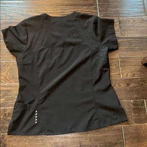 Barco one nurses scrub Uniforms Black Women's Short Sleeve Top size XLarge thumbnail 4