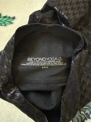 Beyond Yoga Houndstooth Matching Set 2PC Leggings Crop Tank Small Athleisure Y2K thumbnail 10